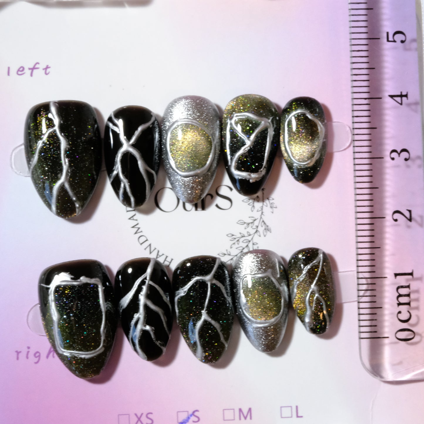 Midnight Cat Eye with Cracked Glass