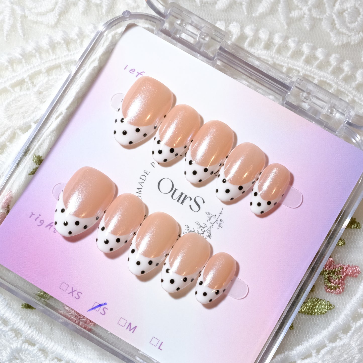 Black Polka Dot French