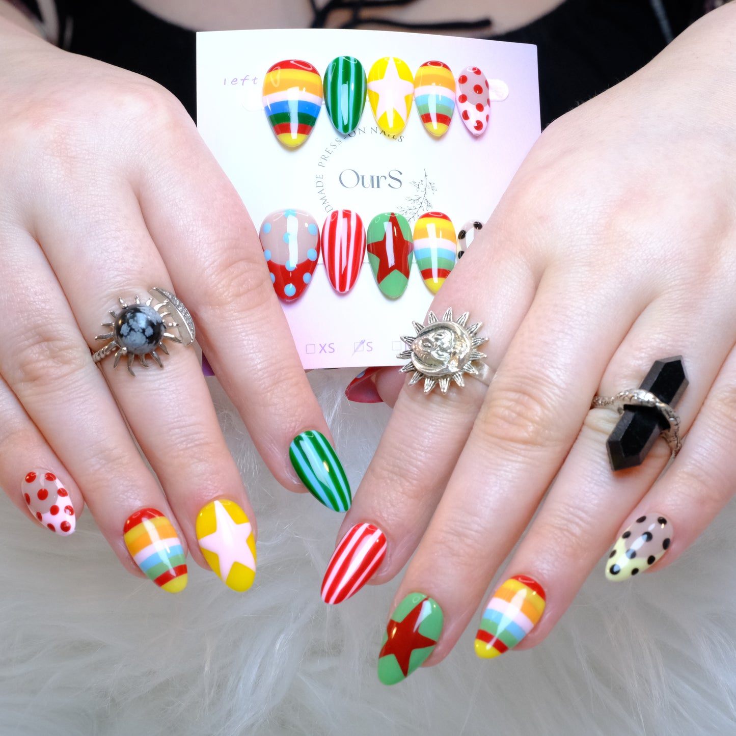 Rainbow Starburst & Polka Dots