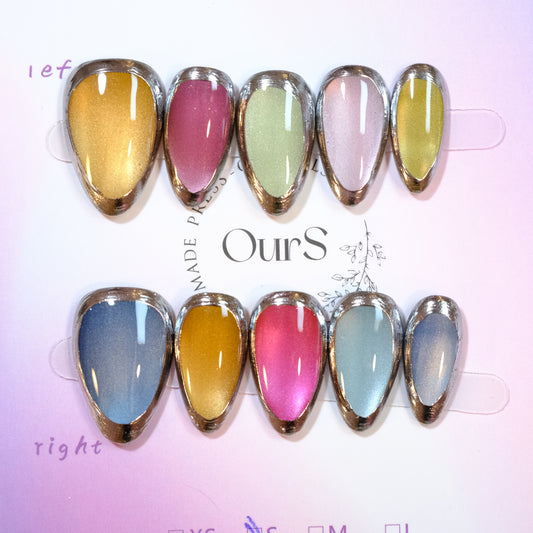 Macaron Metallic Cat Eye