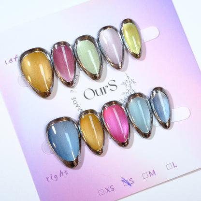 Macaron Metallic Cat Eye