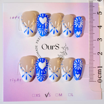 Santorini in Blue & White