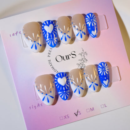Santorini in Blue & White