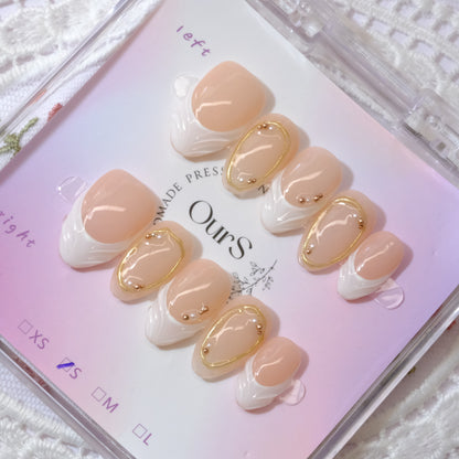 Golden Ballet French Tips