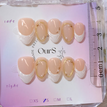 Golden Ballet French Tips