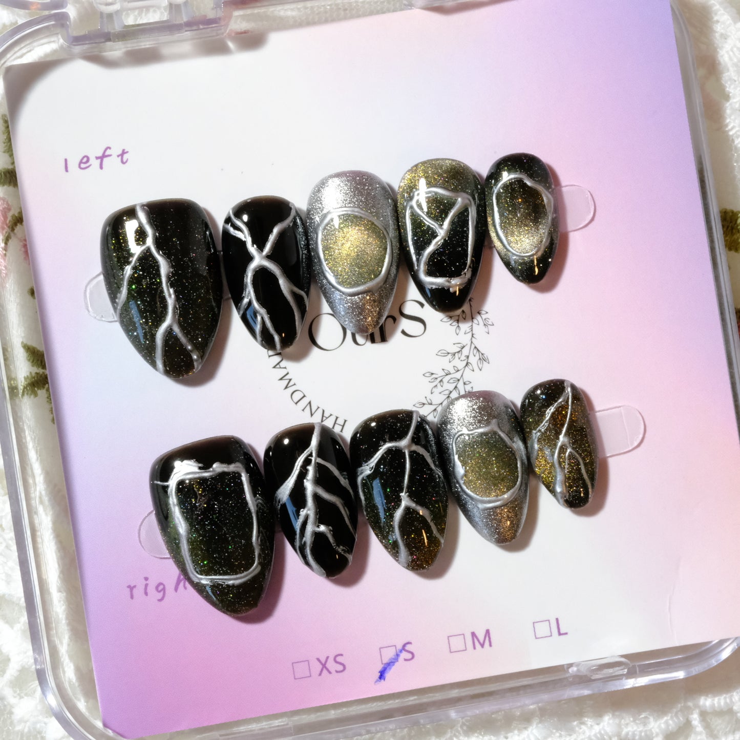 Midnight Cat Eye with Cracked Glass