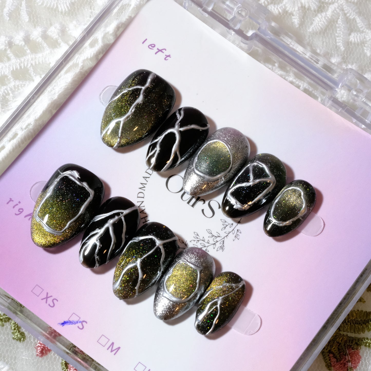 Midnight Cat Eye with Cracked Glass