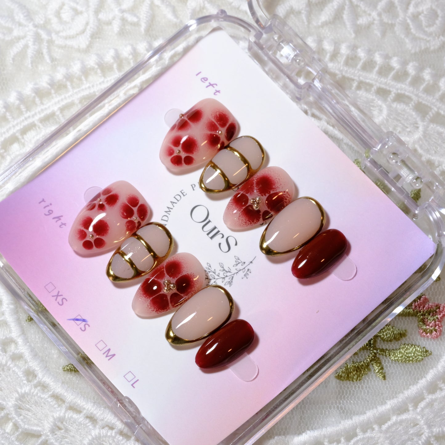 Crimson Rose with Gold