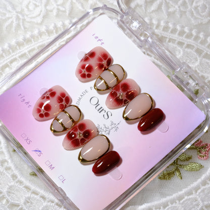 Crimson Rose with Gold