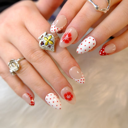 Blush Burst with Polka Dots