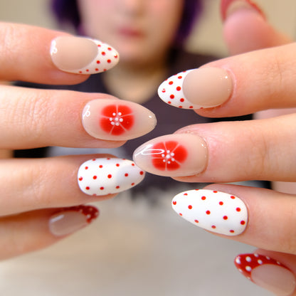 Blush Burst with Polka Dots