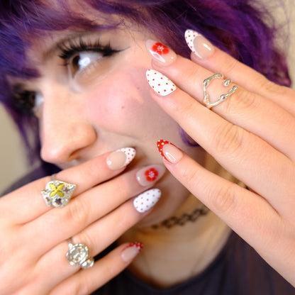 Blush Burst with Polka Dots