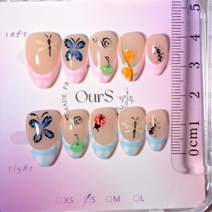 Butterfly Terrarium in Pink and Blue