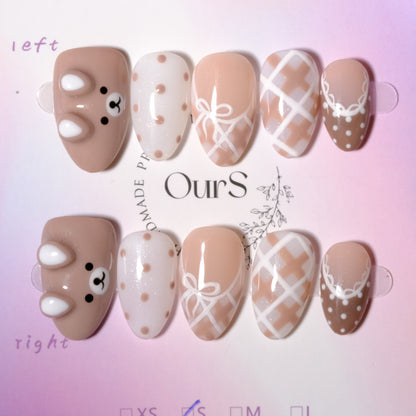 Ballet Brown Bear with Polka Dots
