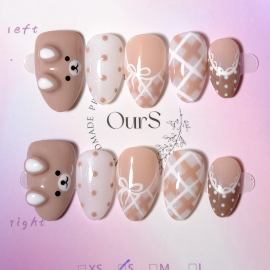 Ballet Brown Bear with Polka Dots
