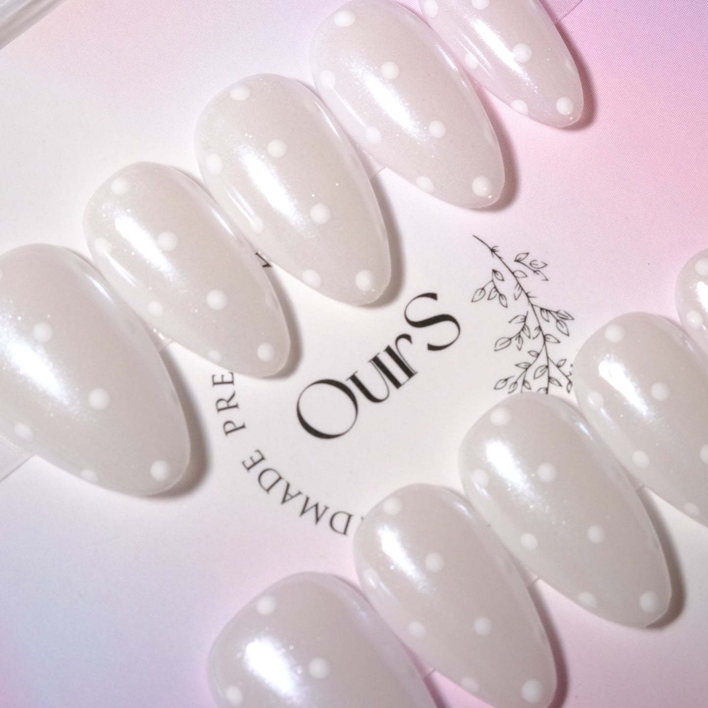 Frosted Glass with Polka Dots