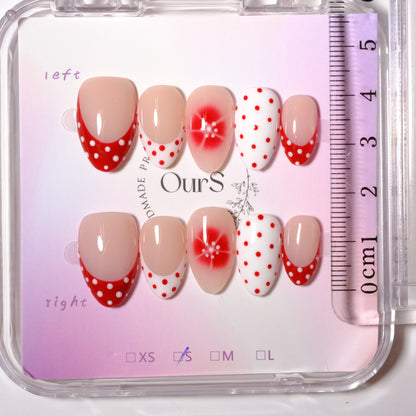Blush Burst with Polka Dots