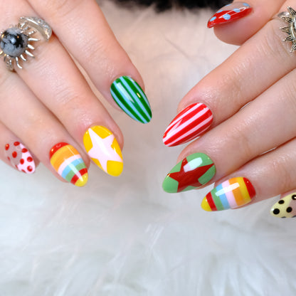 Rainbow Starburst & Polka Dots
