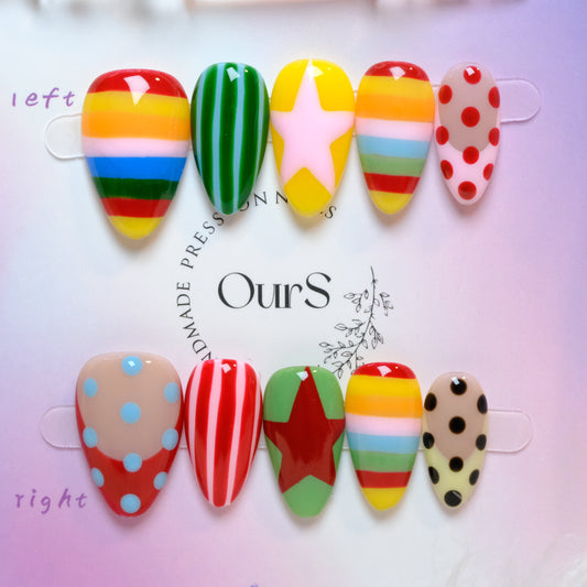 Rainbow Starburst & Polka Dots